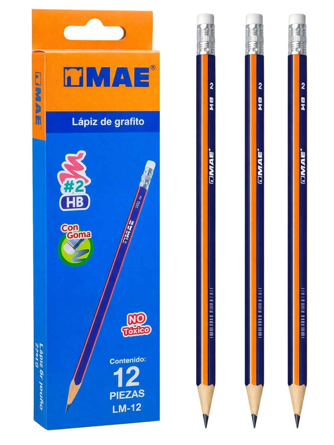Lápiz MAE LM-12 Triangular Mayoreo (Caja con 12 pzas)