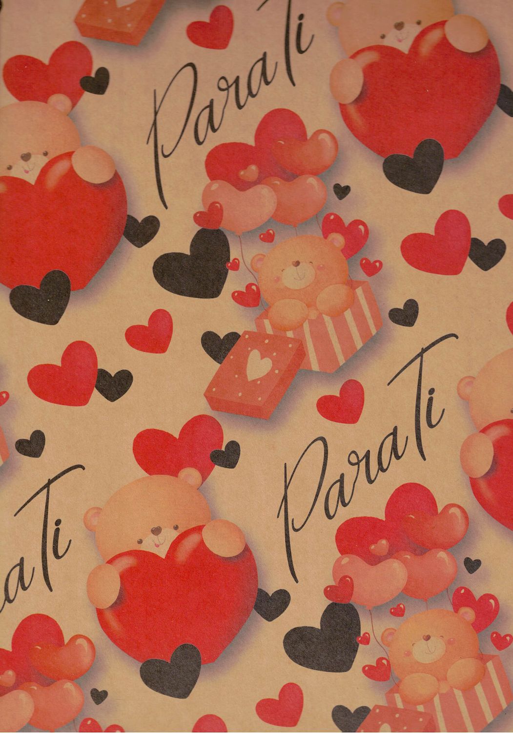 Papel de Regalo San Valentin Kraft C/10pzs Mod. A4 Papel de Regalo San Valentin Kraft C/10pzs Mod. A4