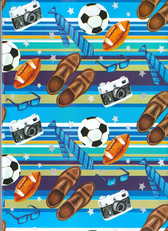 Papel de regalo c/10 pzas caballero