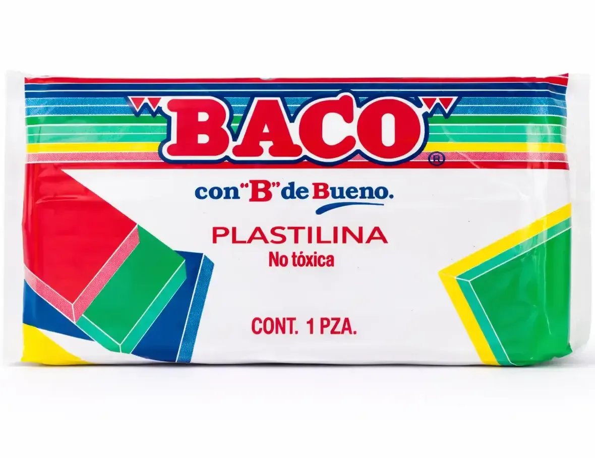 Plastilina en Barra Color Blanco Baco Mayoreo | Distribuidora Mérida