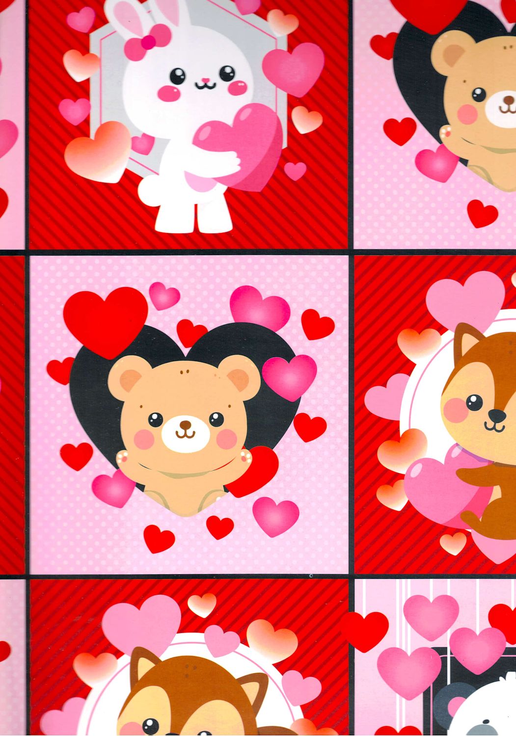 Papel de Regalo San Valentin C/10pzs Mod. A11