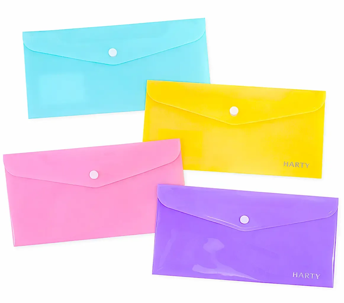 Paquete de 12 sobres de colores 25x18cm al mayoreo en México.