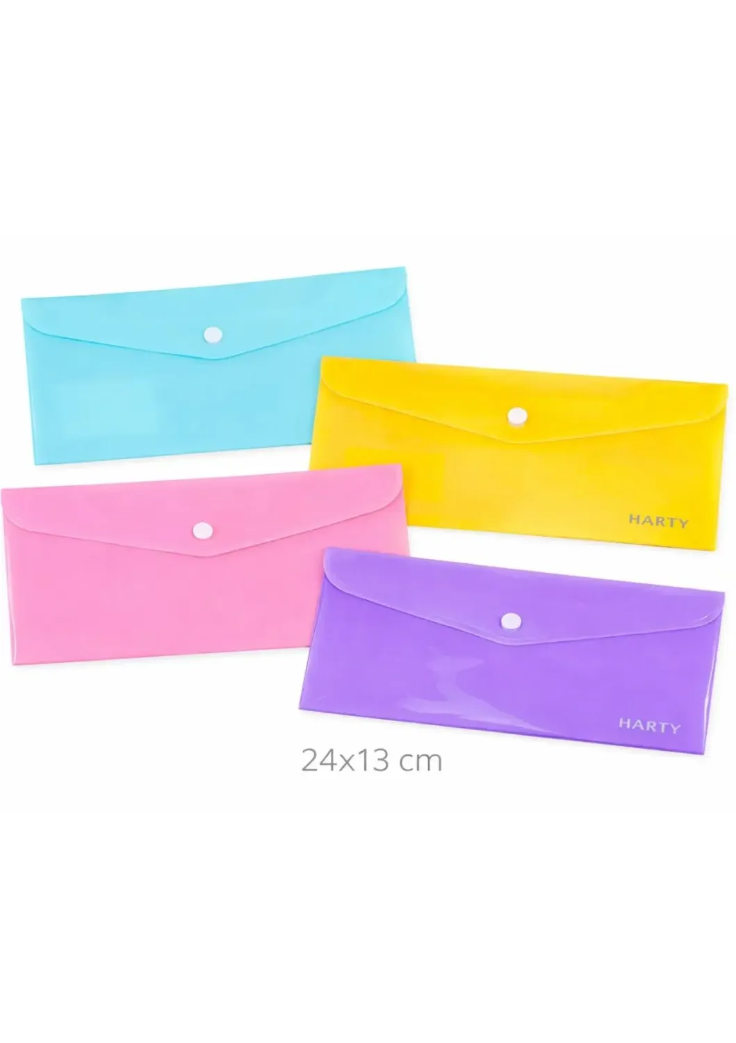 Paquete de 12 sobres de colores 24x13cm al mayoreo en México.