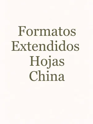 Formatos extendidos y hojas china por mayoreo en México - Distribuidora Mérida
