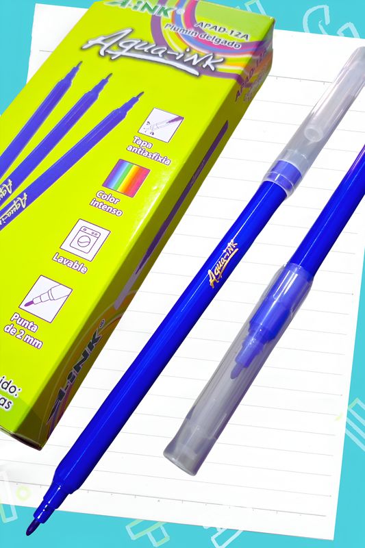 Plumones c/12 aink azul