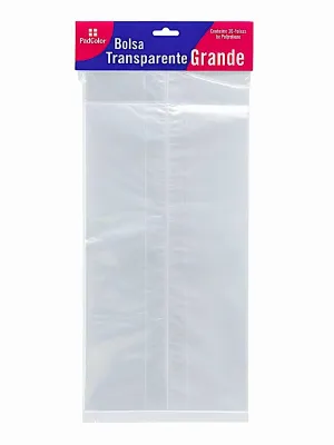 Bolsa de celofán grande con fuelle de 13 cm para venta por mayoreo en México.
