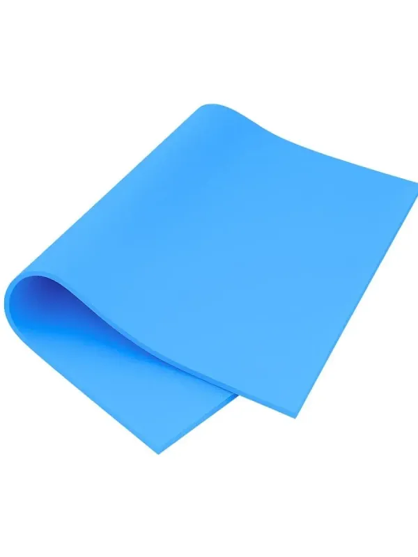 Pliego de foamy 70x95 cm color azul cielo para mayoreo nacional.
