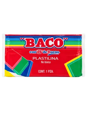 Barra individual al por mayor de plastilina escolar Baco en color rojo