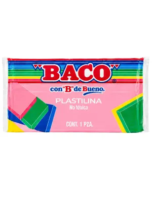 Barra individual al por mayor de plastilina escolar Baco en color rosa