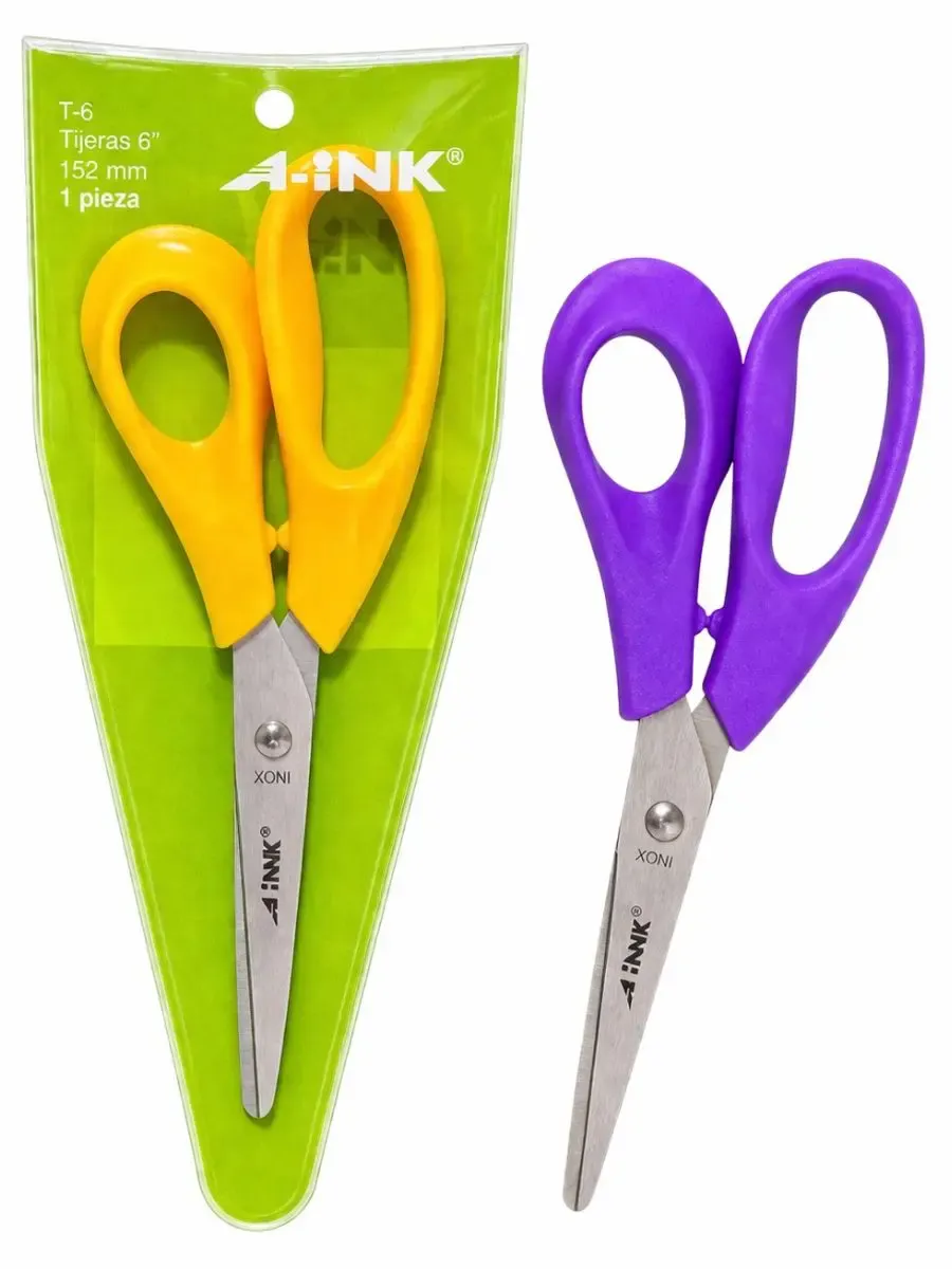 Tijera Aink T6 de 6 pulgadas para oficina y papelería.