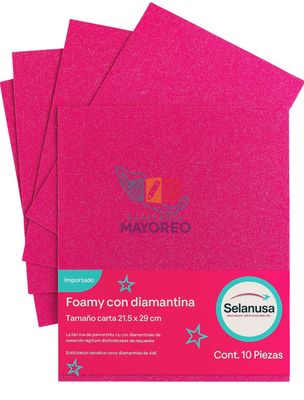 842460 Foamy c/10 carta adiamantado fiusha #106