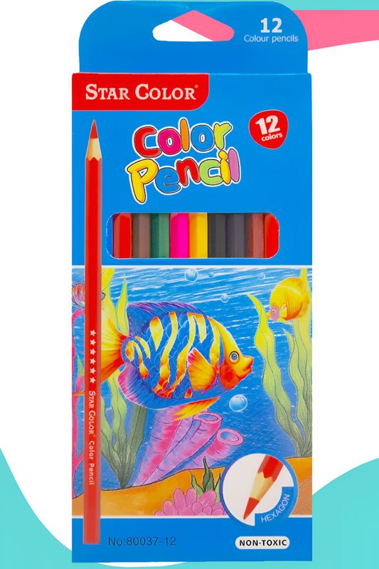 colores star color largos c/12 caja pecesitos