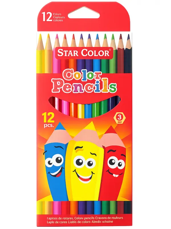 colores star color largos 12 piezas caja roja mayoreo