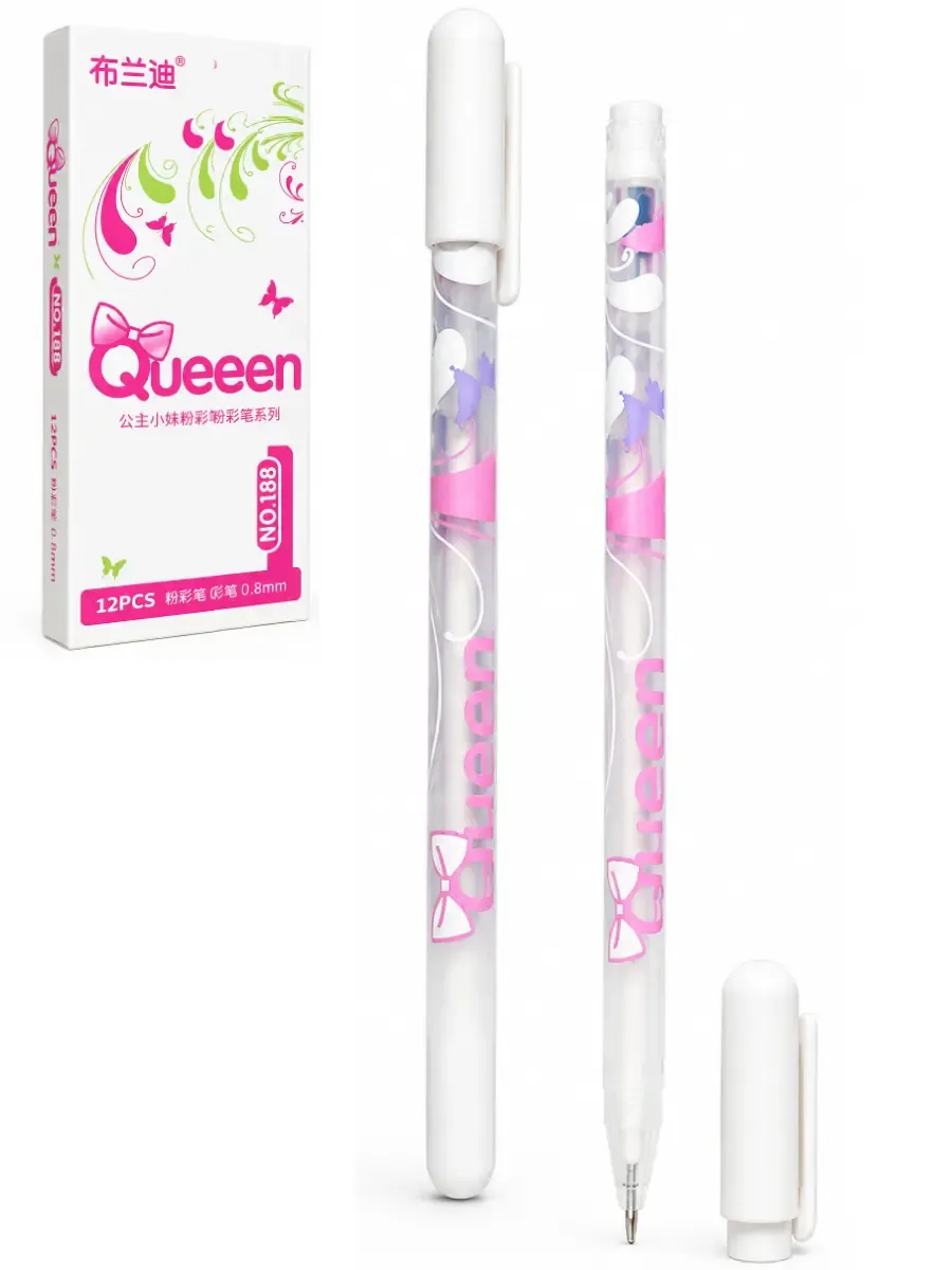 boligrafo de gel color blanco 0.8mm caja 12 piezas