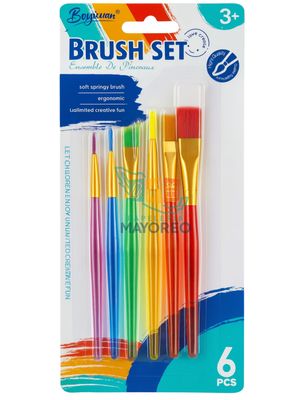 Set de Pinceles – 6 Piezas de Colores Set de Pinceles – 6 Piezas de Colores