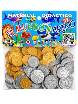 Monedas Plásticas Opacas (Paq. c/100 pzs aprox.)