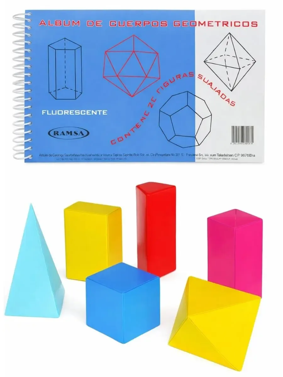 Álbum de cuerpos geométricos recortables al mayoreo.