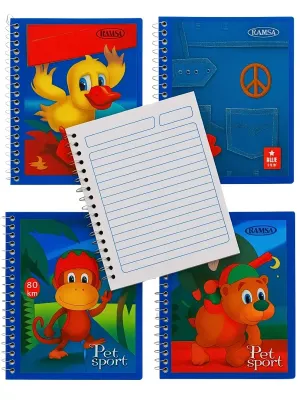 Paquete de 5 libretas de raya 1/4 carta en Papelerías Mérida