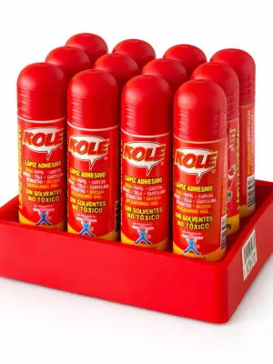 Caja de 12 lápices adhesivos Kole de 8g de Kola Loka.