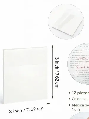Notas adhesivas transparentes 3x3 de 50 hojas al mayoreo nacional.