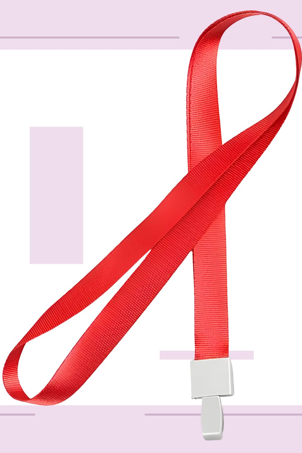 Cordones de tela para gafette c/10 Rojo Cordones de tela para gafette c/10 Rojo