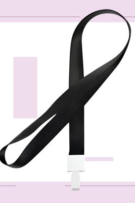 Cordones de tela para gafette c/10 Negro