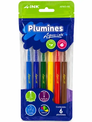 plumones a-ink estuche 6 colores intensos mayoreo