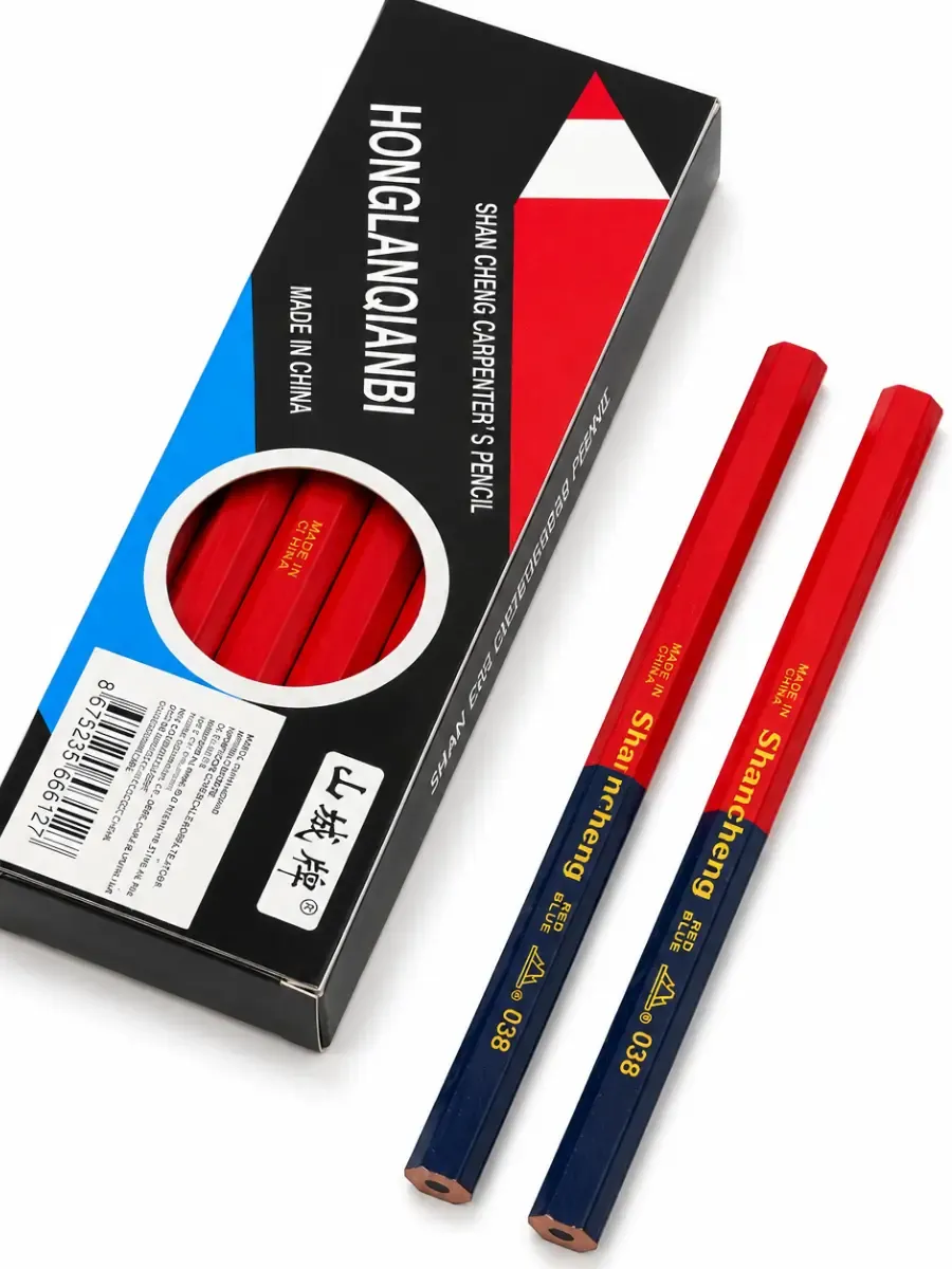 lapiz bicolor jumbo rojo azul 10 piezas mayoreo