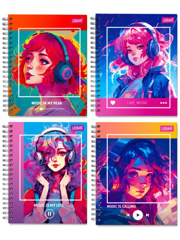 Cuaderno Upak 100h Cuadro 7mm –Chica Música Cuaderno Upak 100h Cuadro 7mm –Chica Música