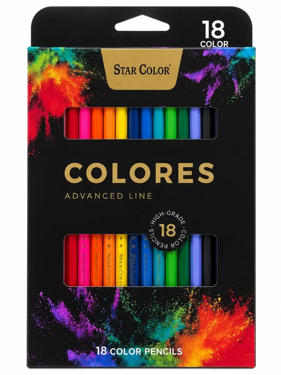 lapices colores star color 18 piezas mayoreo