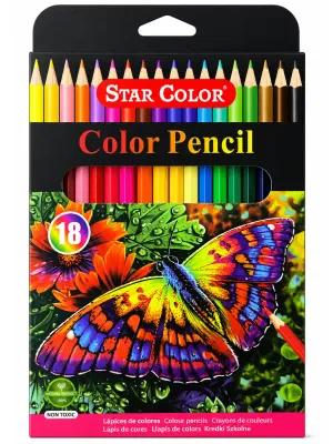 Lápices de Colores Star Color 18 Piezas Lápices de Colores Star Color 18 Piezas