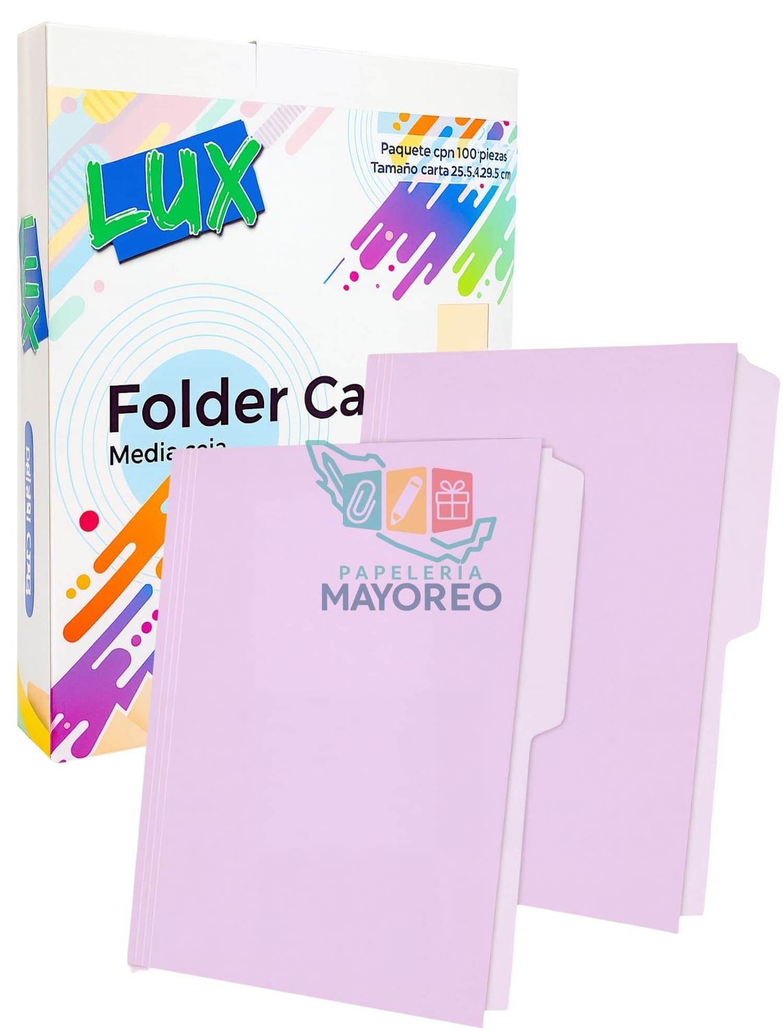 Folder Carta Paq 25 piezas – Color Rosa