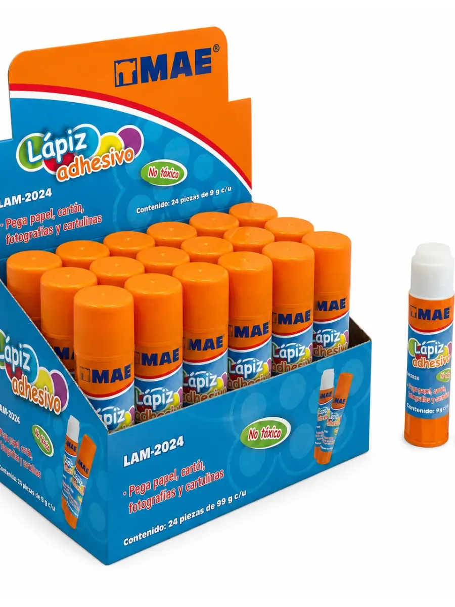 lapiz adhesivo mae 9g lam-924 12 piezas mayoreo