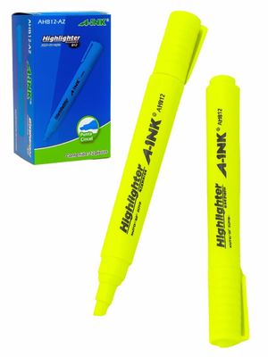 Caja de 12 resaltadores MAE Aink AHB12-AM color amarillo.