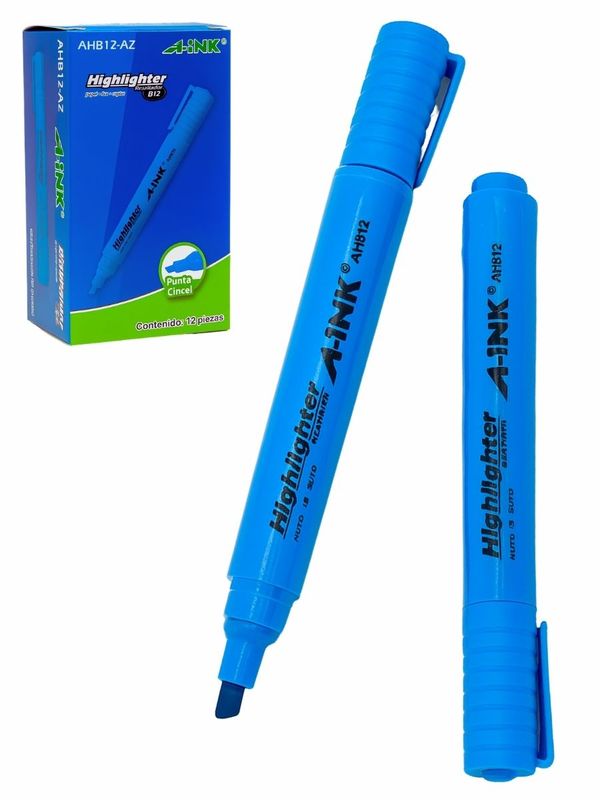 Resaltador MAE Aink AHB12-AZ con 12 pzas (Azul) Resaltador MAE Aink AHB12-AZ con 12 pzas (Azul)