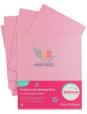 foamy carta c/10  rosa diamantado #109