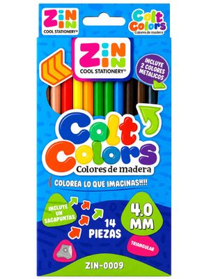 colores c/14 pzas ZIN ZIN con sacapuntas
