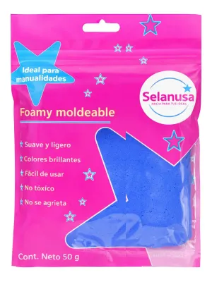 Foamy Moldeable Azul Cielo Núm. 06 (50 g) Paquete de foamy moldeable azul cielo número 06 Selanusa 50g.