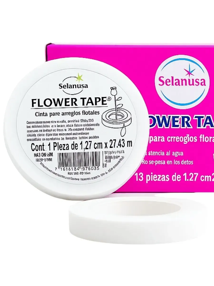Cinta Floritape Selanusa color blanco para ramos de novia y bodas.