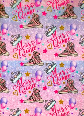 Papel De Regalo Mis Quince Vintage  C/10 Pz
