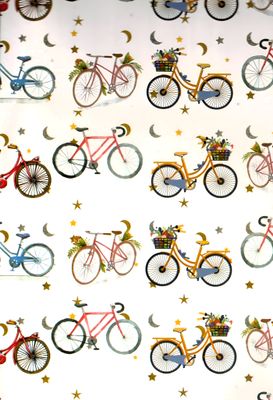 Papel De Regalo Bicicletas Mod105 C/10 Pzas - Mayoreo