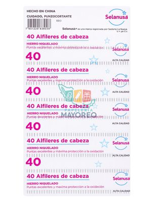 1 tira de alfileres con 200 piezas