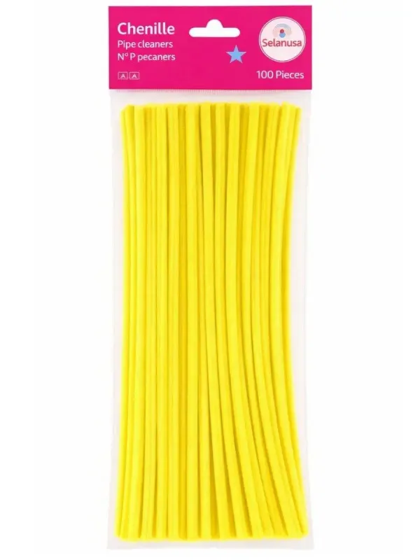 Limpiapipas / Chenille Amarillo Canario (100 pzas) Limpiapipas / Chenille Amarillo Canario (100 pzas)