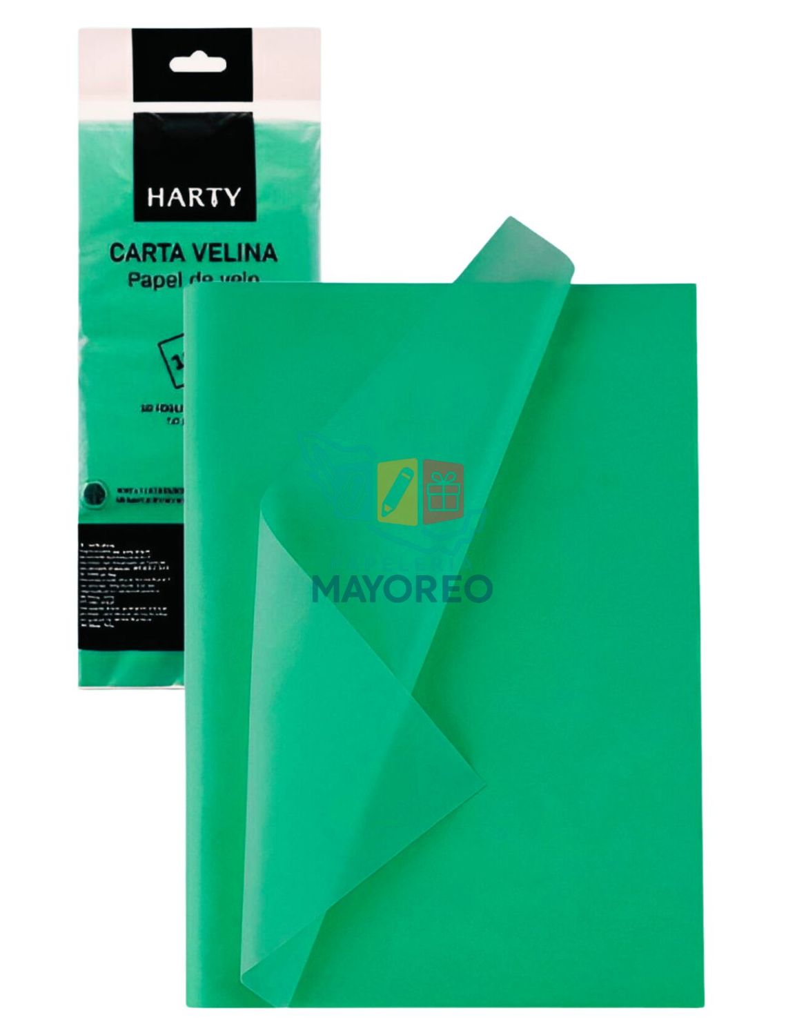 Título: Papel China Verde Bandera c/10 pzas – Mayoreo