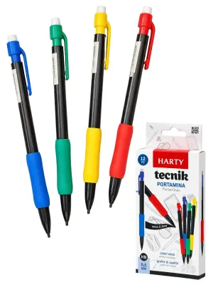 Portaminas HARTY 0.5mm (12 pzs) - Mayoreo Paquete de 12 portaminas Harty 0.5mm al mayoreo en Papelerías Mérida