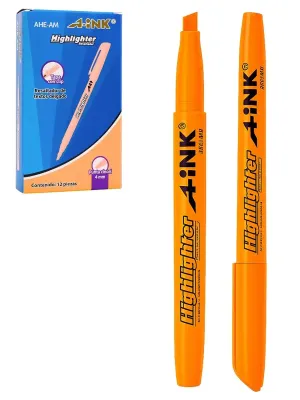 Distribuidor de resaltadores MAE delgados naranja para negocios en México.