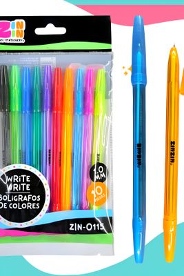 Boligrafos c/10 tinta negra ZIN ZIN