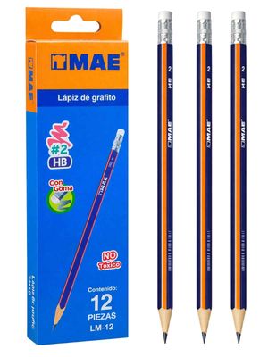 Lápiz MAE LM-12 Triangular Mayoreo (Caja con 12 pzas) Lápiz MAE LM-12 Triangular Mayoreo (Caja con 12 pzas)
