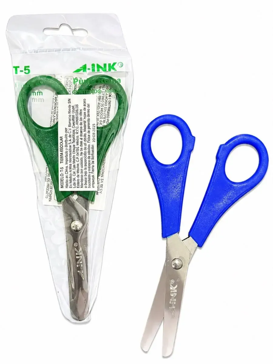 Proveedor mayorista de tijeras escolares Aink en México.