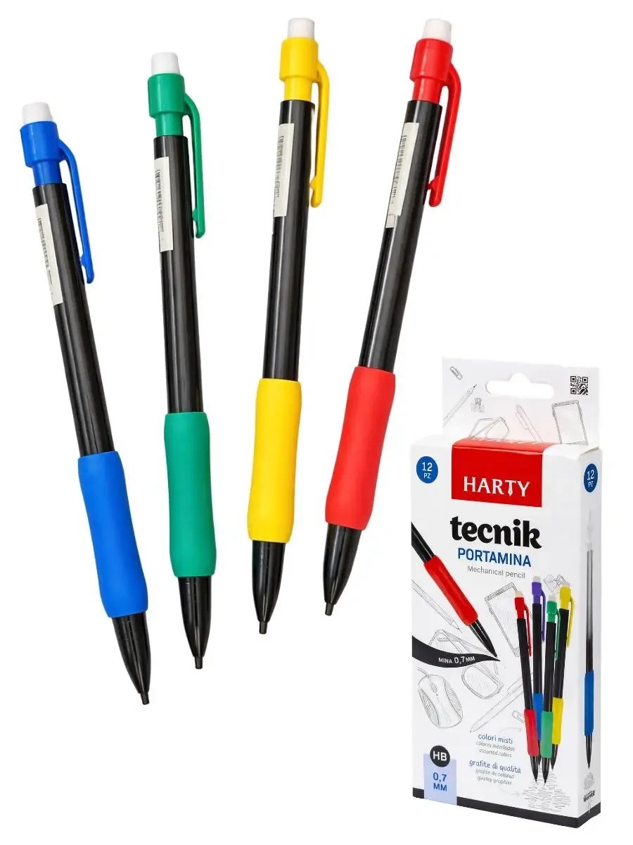 Portaminas HARTY 0.7mm (12 pzs) - Mayoreo Paquete de 12 portaminas Harty 0.7mm al mayoreo en Papelerías Mérida